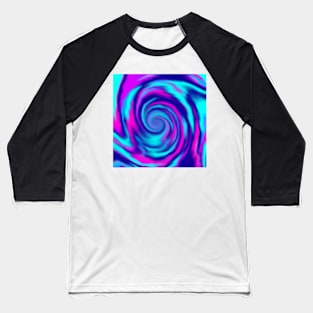 Colorful Swirly Trippy Design Baseball T-Shirt